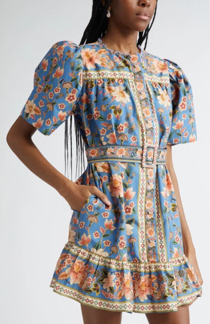 NWT Farm Rio Super Bloom Tapestry Cotton Mini Dress size XL